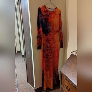 Long sleeve maxi bodycon dress